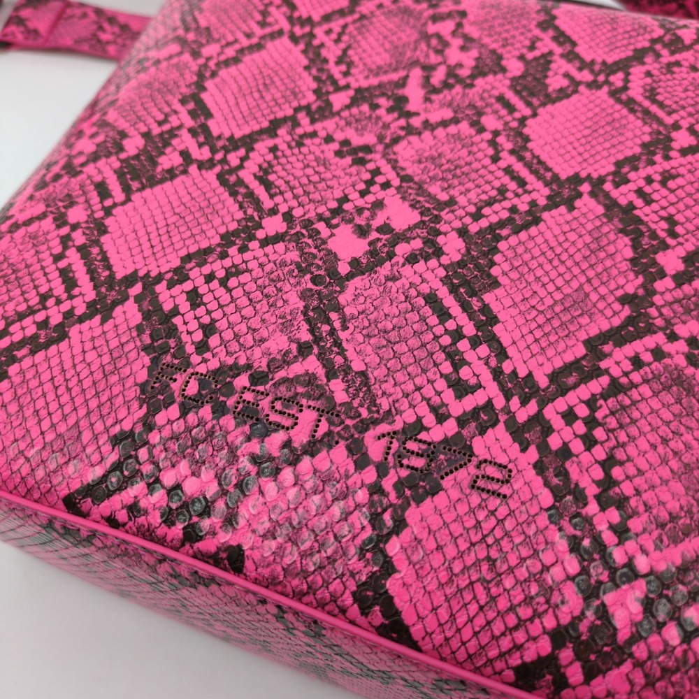 French‎ Connection Lucy Neon Pink Snakeskin Bucket Crossbody Bag NWT - Picture 6 of 11
